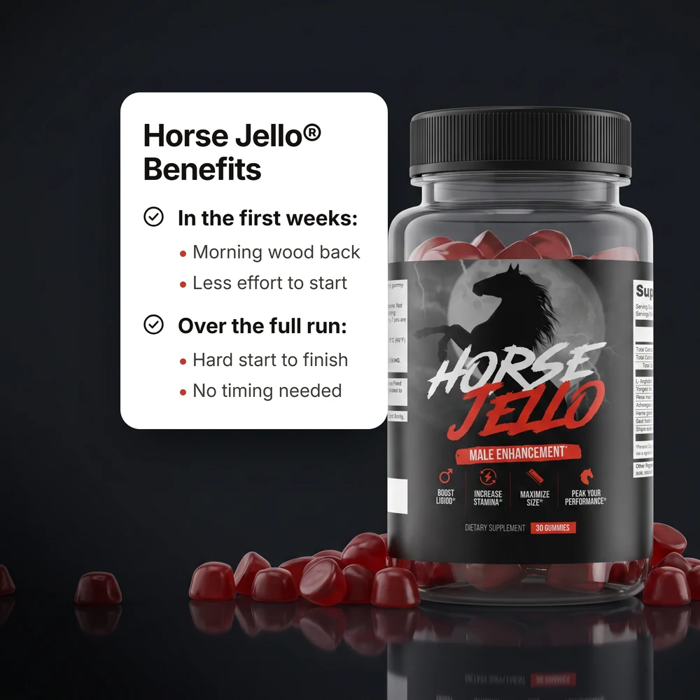 Horse Jello® jar lit from behind